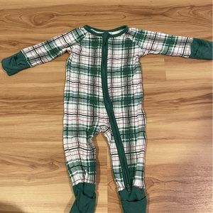 Little Sleepies Noel Plaid Zippy: Newborn